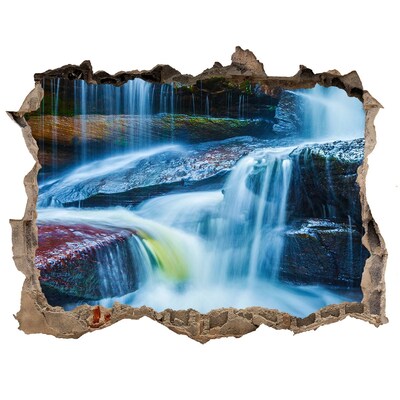 Autocolant de perete gaură 3D Cascada tropicale
