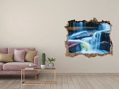 Autocolant de perete gaură 3D Cascada tropicale