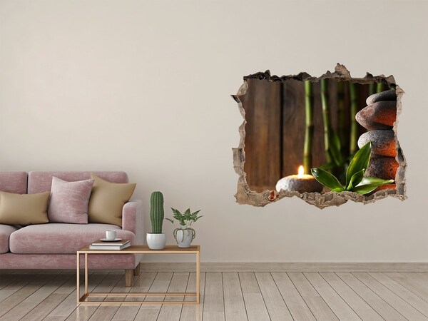 Autocolant 3D gaura cu priveliște O oază de pace