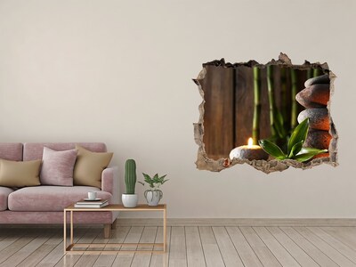 Autocolant 3D gaura cu priveliște O oază de pace