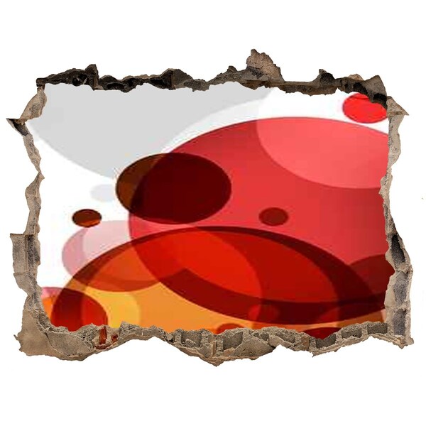 Autocolant autoadeziv gaură Bule colorate într-o gaură din perete