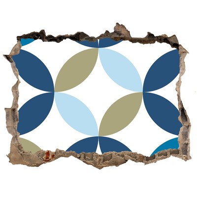 Fototapet 3D gaură în perete Un model modern pe fundalul peretelui