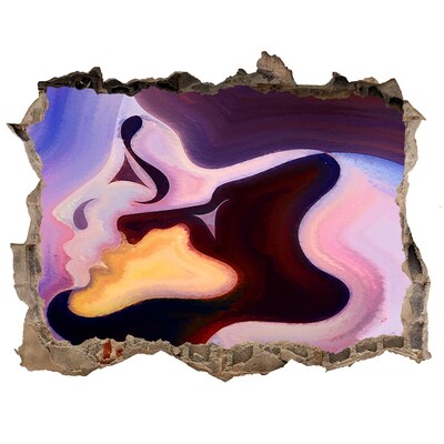 Fototapet 3D gaură în perete Fețe senzuale ale iubirii