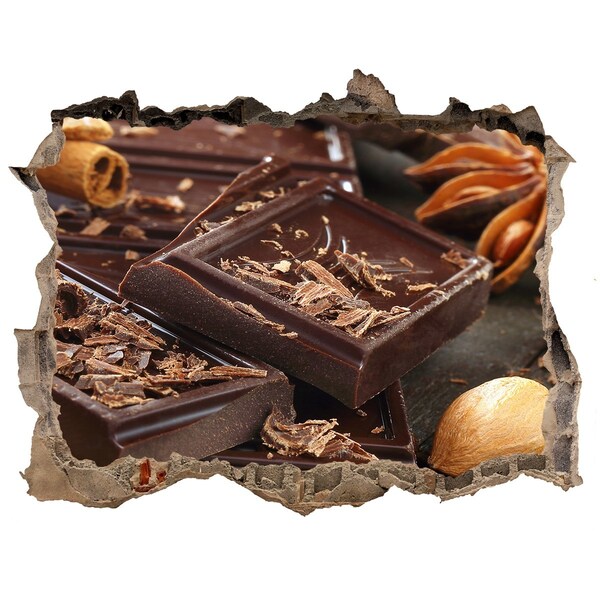 Autocolant de perete gaură 3D Deliciul de ciocolată