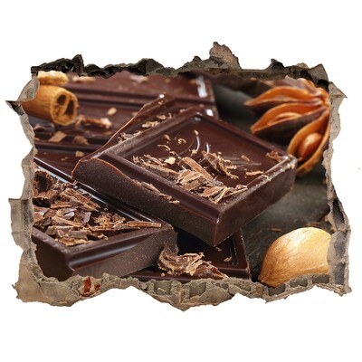 Autocolant de perete gaură 3D Deliciul de ciocolată