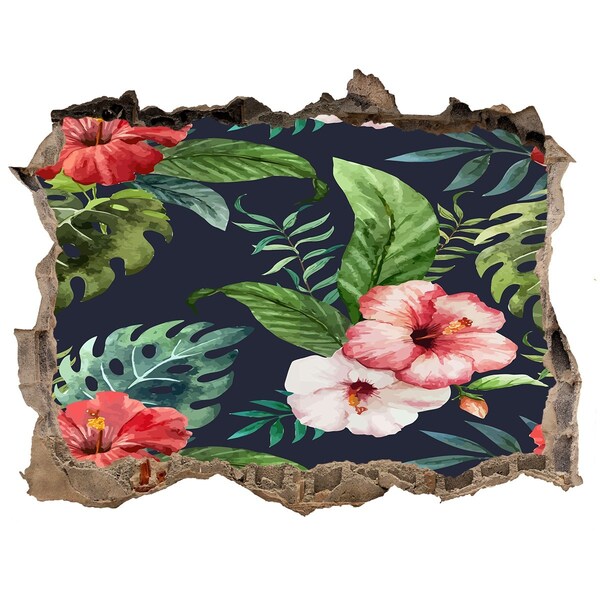 Autocolant autoadeziv gaură Grădină tropicală cu gaură în perete