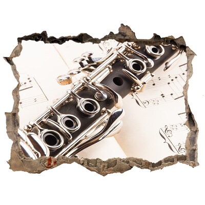 Autocolant un zid spart cu priveliște Gaură muzicală în perete