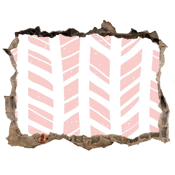 Autocolant gaură 3D Urme roz pe beton