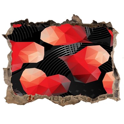 Fototapet 3D gaură în perete Geometrie în resturi