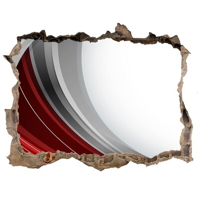 Fototapet un zid spart cu priveliște Un perete deteriorat cu efect de adâncime