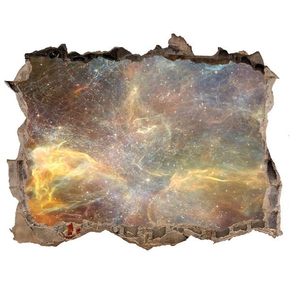 Autocolant 3D gaura cu priveliște Gaură spațială în perete