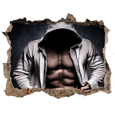 Fototapet un zid spart cu priveliște Antrenament intens în stil urban