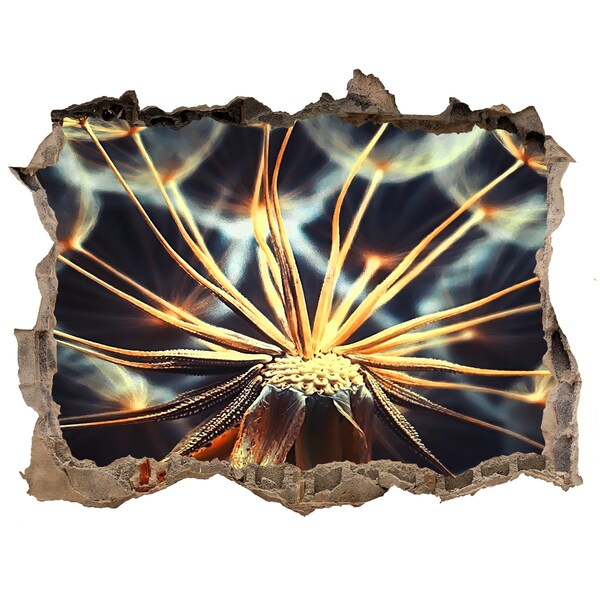 Autocolant de perete gaură 3D Floare din foc