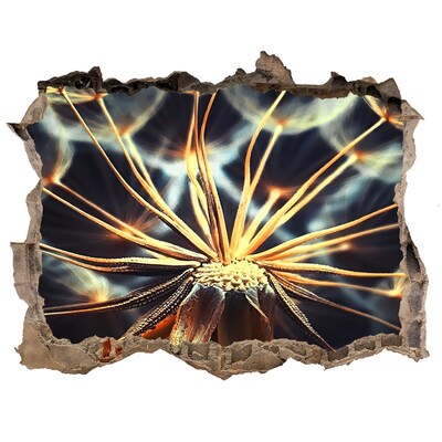 Autocolant de perete gaură 3D Floare din foc