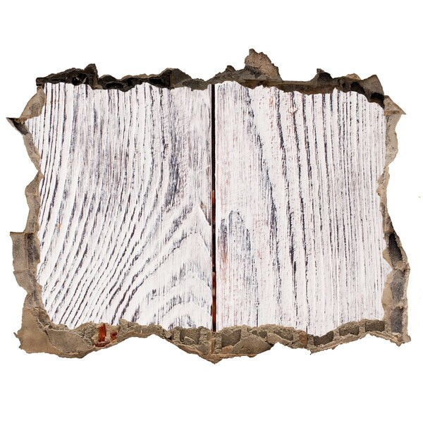 Fototapet un zid spart cu priveliște Placă de lemn într-un perete deteriorat