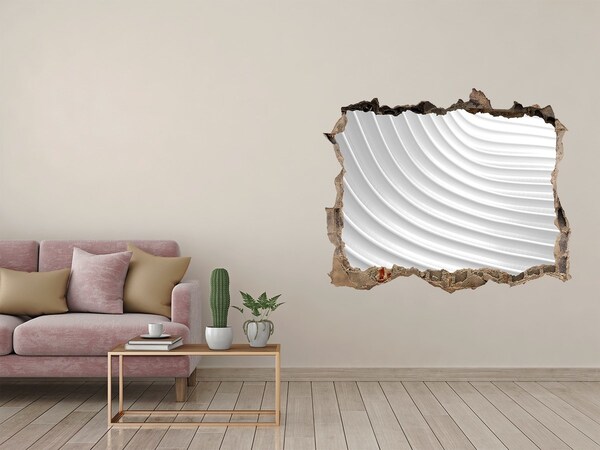 Autocolant autoadeziv gaură Un perete spart cu vedere la linii ondulate