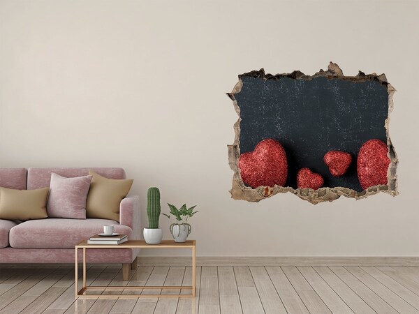 Fototapet 3D gaură în perete O inimă în ruine