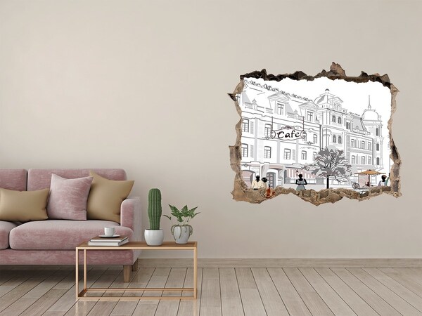 Autocolant autoadeziv gaură Cafenea în stil european