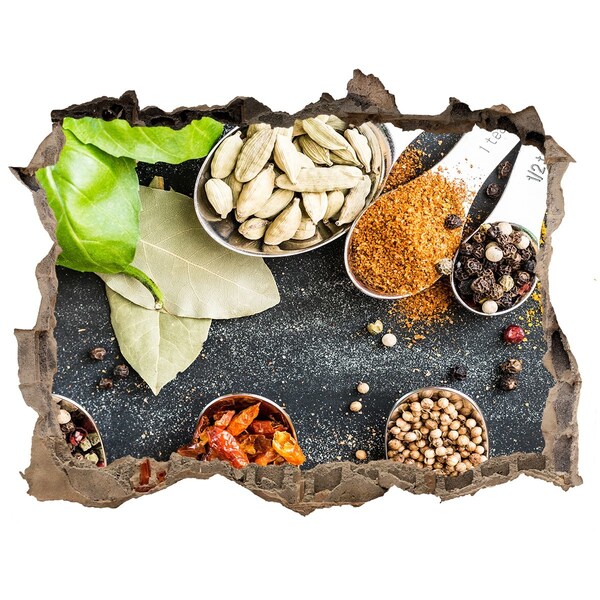 Autocolant autoadeziv gaură Condimente de bucătărie într-o gaură în perete