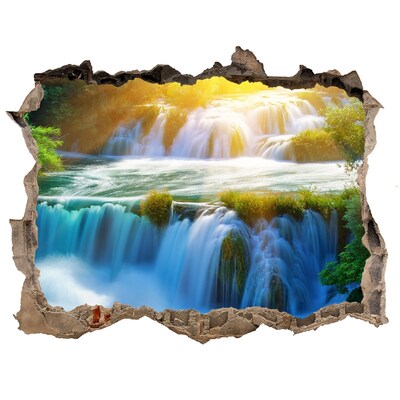 Fototapet 3D gaură în perete Cascada krka