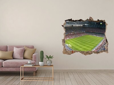 Autocolant 3D gaura cu priveliște Stadionul barcelona