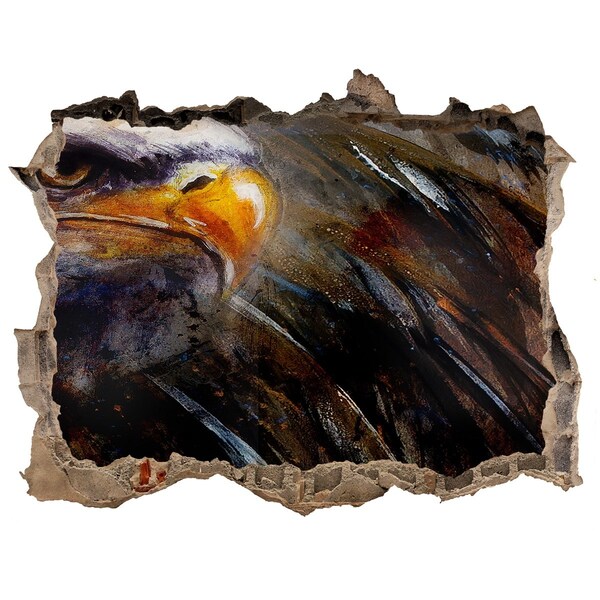 Fototapet 3D gaură în perete Vulturul într-un zid în ruine