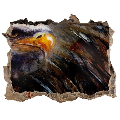 Fototapet 3D gaură în perete Vulturul într-un zid în ruine