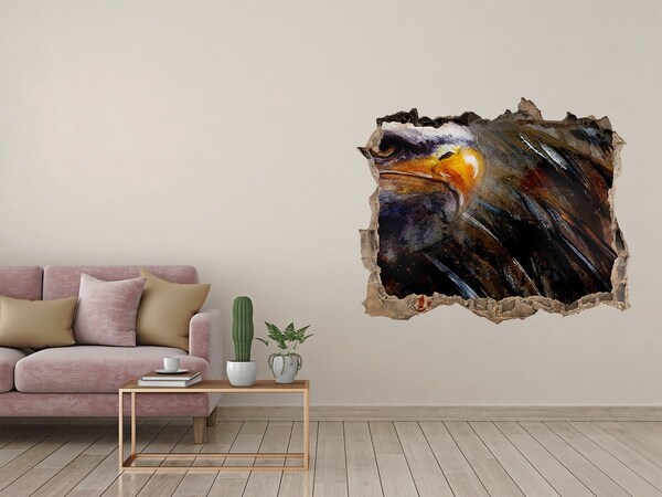 Fototapet 3D gaură în perete Vulturul într-un zid în ruine