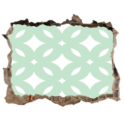 Autocolant 3D gaura cu priveliște Mozaic verde pe perete