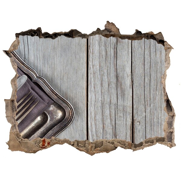 Fototapet un zid spart cu priveliște O sală de mese fermecătoare în stil rustic