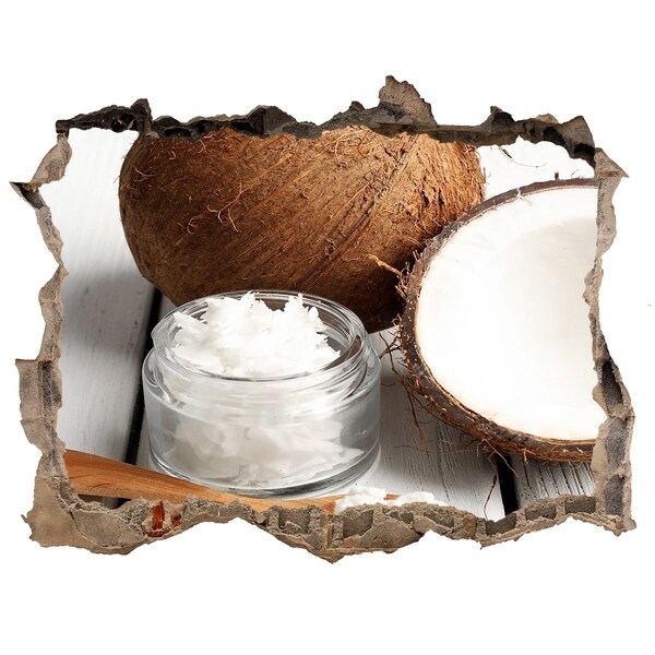 Autocolant de perete gaură 3D Deliciul de cocos
