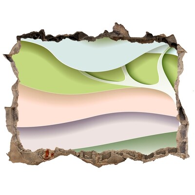 Autocolant un zid spart cu priveliște Un zid rupt domină peisajul