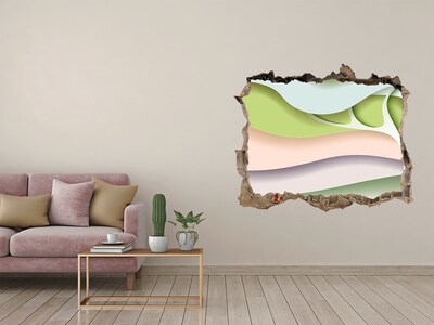 Autocolant un zid spart cu priveliște Un zid rupt domină peisajul