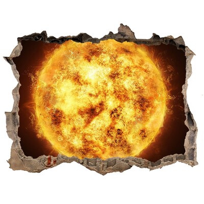 Fototapet 3D gaură în perete Explozie solară