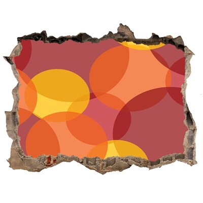 Autocolant autoadeziv gaură Cercuri colorate pe un fundal de beton