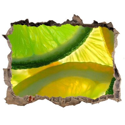 Autocolant gaură 3D Var verde într-o gaură în perete