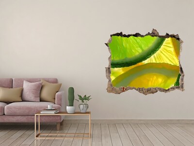 Autocolant gaură 3D Var verde într-o gaură în perete