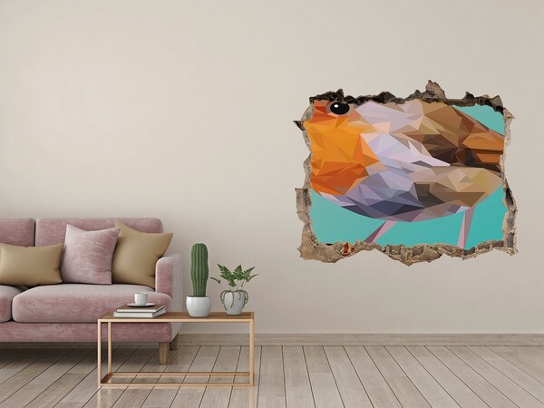 Autocolant autoadeziv gaură Pasăre într-o gaură din perete