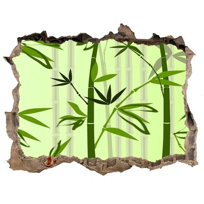 Autocolant 3D gaura cu priveliște Pădure verde de bambus