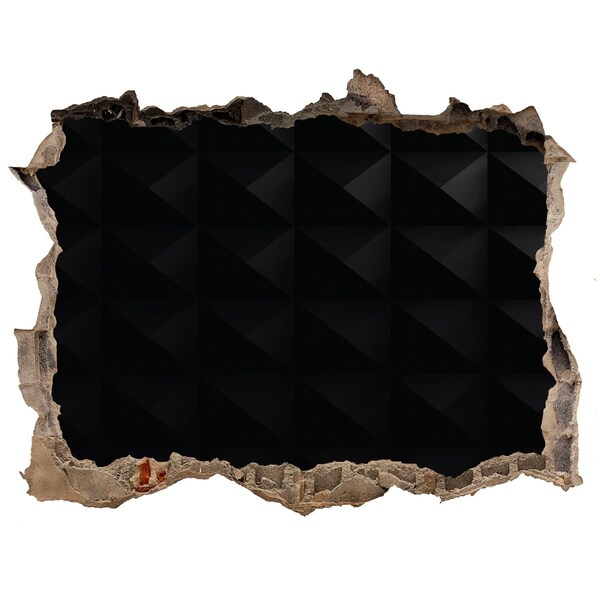 Autocolant 3D gaura cu priveliște Gaură neagră în perete