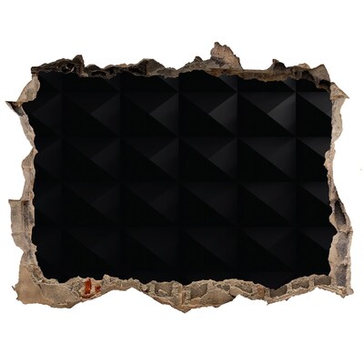 Autocolant 3D gaura cu priveliște Gaură neagră în perete