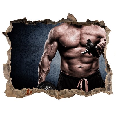 Autocolant 3D gaura cu priveliște Actuatorul în acțiune