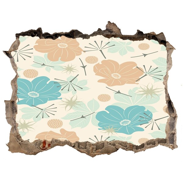 Autocolant autoadeziv gaură Model floral pe perete