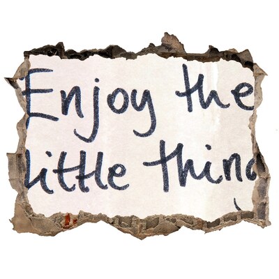 Autocolant un zid spart cu priveliște Un perete deteriorat cu o inscripție