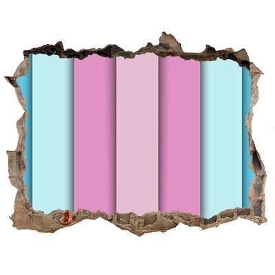 Fototapet 3D gaură în perete Un zid colorat în ruine