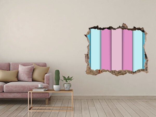 Fototapet 3D gaură în perete Un zid colorat în ruine