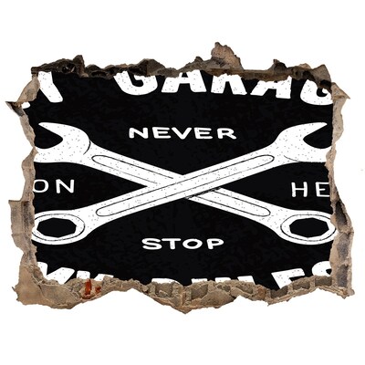 Autocolant de perete gaură 3D Atelier despre reguli