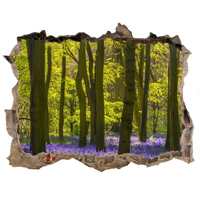 Fototapet 3D gaură în perete Primăvară pădure