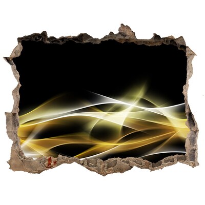 Autocolant autoadeziv gaură Crăpătura aurie din perete