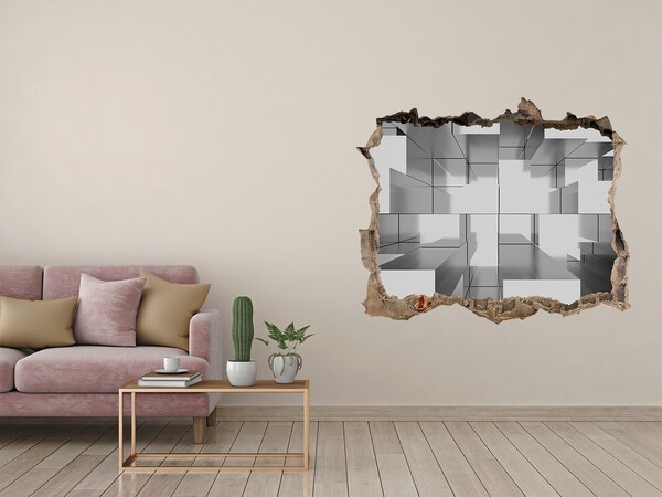 Autocolant de perete gaură 3D Spațiu în beton